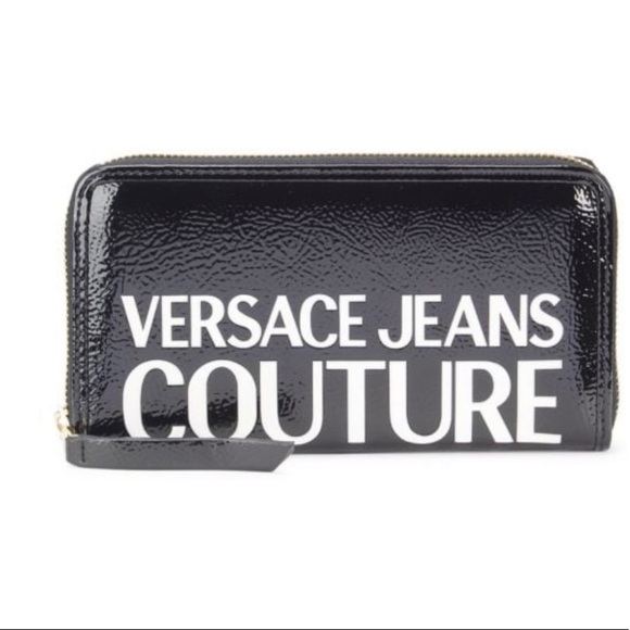 VERSACE JEANS COUTURE Patent Continental Wallet - Picture 1 of 8